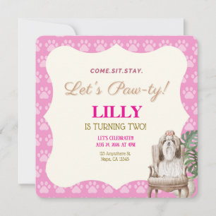 Convite para Festa de Aniversário do Cachorro Pata