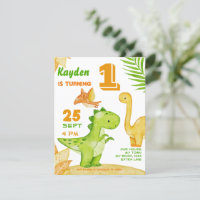 Convite para festa de aniversário do Dinossauro