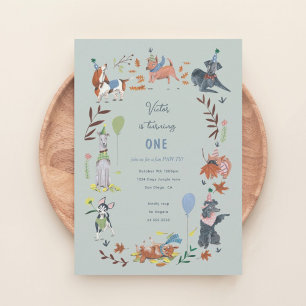 Convite para festa de aniversário do menino com ca