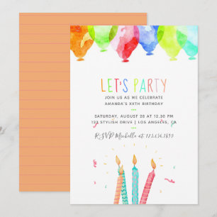 Convite para Festa de aniversário em qualquer ida