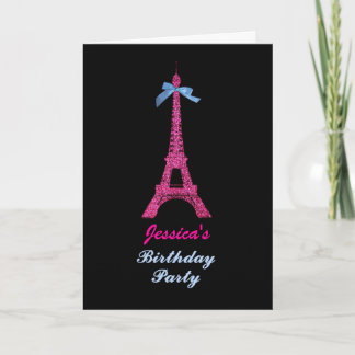 Convite para Festa de aniversário em Torre Eiffel