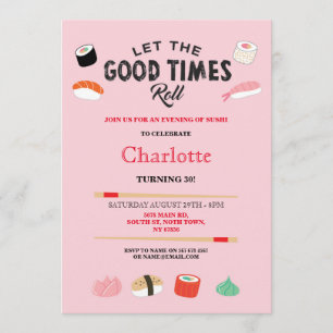 Convite para Festa de aniversário Japonês para A