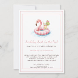 Convite para Festa de Aniversário na Piscina com D