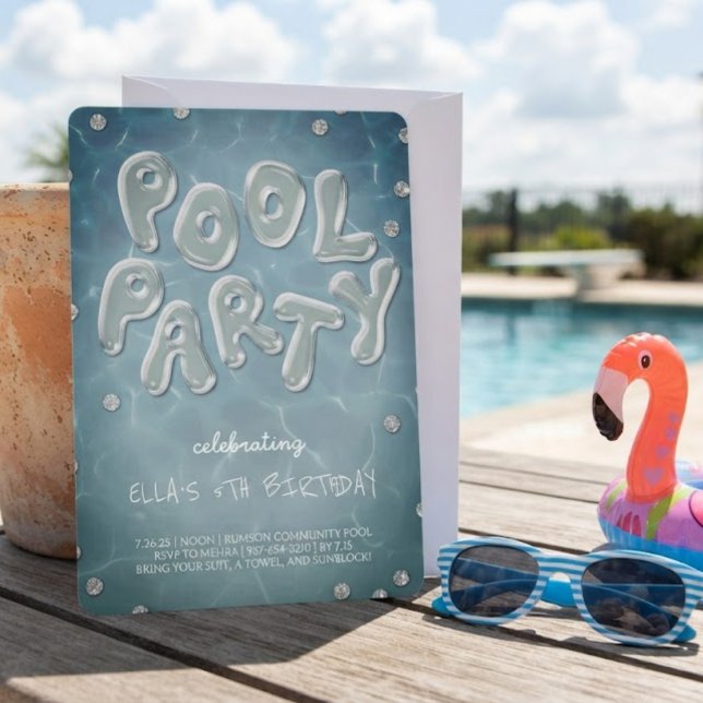 Convite para Festa de Aniversário na Piscina Splis (Criador carregado)