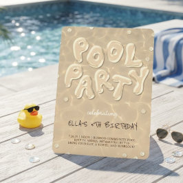 Convite para Festa de Aniversário na Piscina Splis