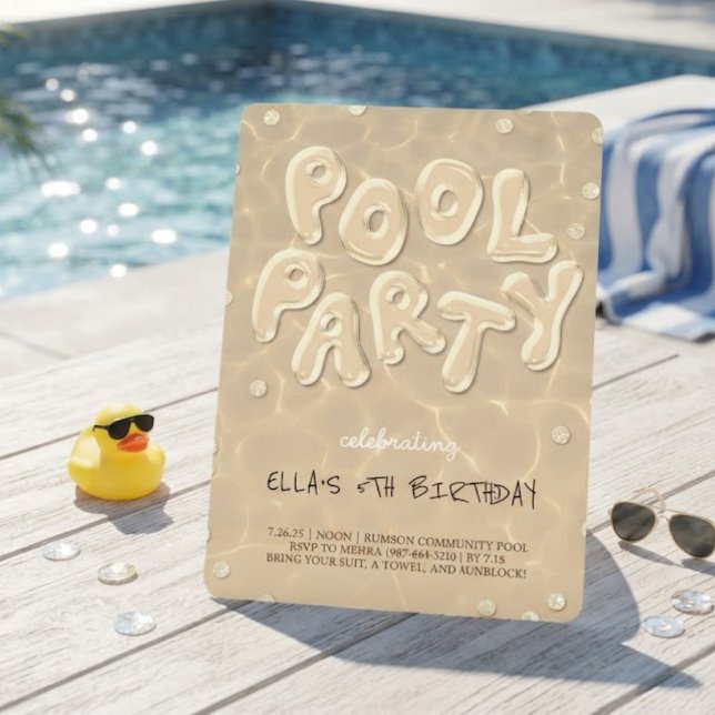Convite para Festa de Aniversário na Piscina Splis (Criador carregado)