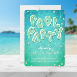 Convite para Festa de Aniversário na Piscina Splis
