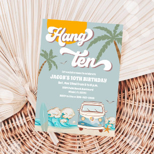 Convite para Festa de Aniversário na Praia das Ond