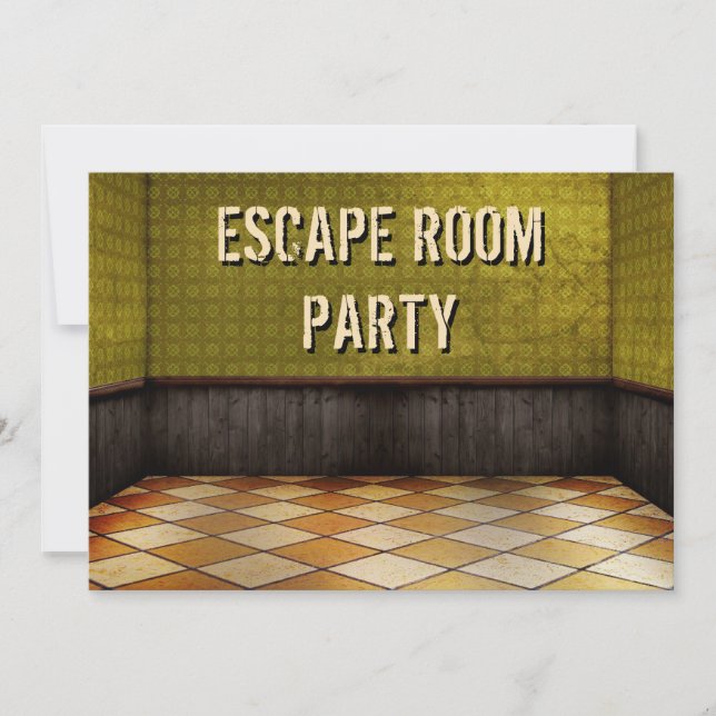 Convite para Festa de Aniversário no Escape Room (Frente)