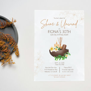 Convite para Festa de Aniversário no Spa Brilhe e 