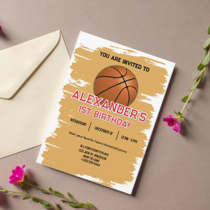 Convite para Festa de Aniversário Slam Dunk
