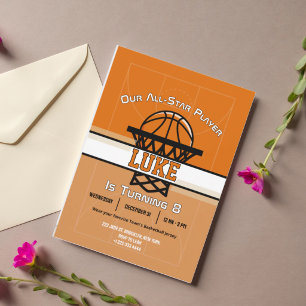 Convite para Festa de Aniversário Slam Dunk