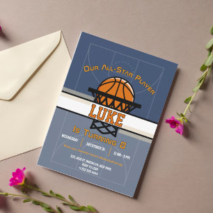 Convite para Festa de Aniversário Slam Dunk