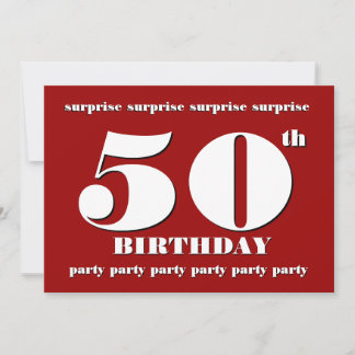 Convite para Festa de Aniversário SURPRESA dos 50 