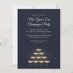 Convite para Festa de Ano Novo na Torre de Champan