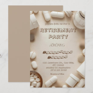 Convite para festa de aposentadoria de farmacêutic