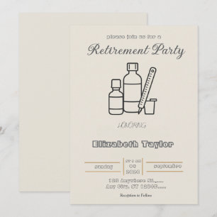 Convite para Festa de Aposentadoria de Farmacêutic