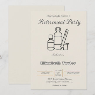 Convite para Festa de Aposentadoria de Farmacêutic