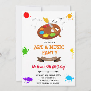 Convite para festa de arte e música