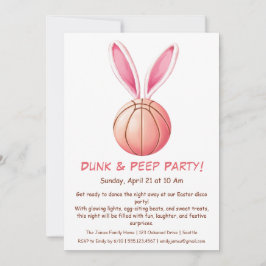 Convite para Festa de Basquete de Páscoa – Dunk &