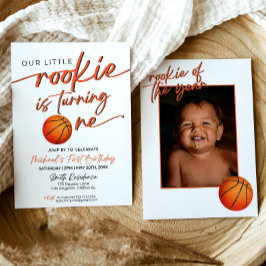 Convite para Festa de Basquete Primeiro Ano de Bas