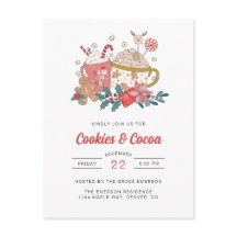 Convite para Festa de Biscoitos e Cacau