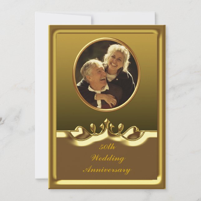 Convite para Festa de Bodas de Ouro de 50 Anos (Frente)