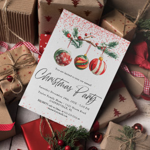 Convite para Festa de Bolas de Natal