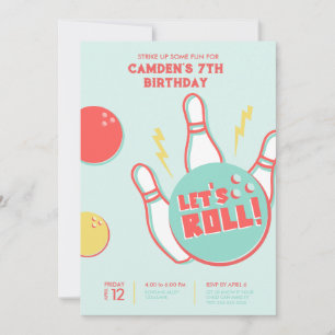 Convite para Festa de Boliche