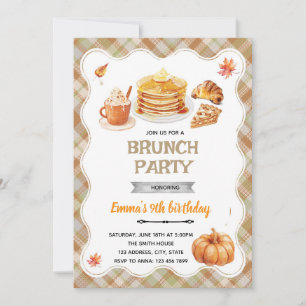 convite para festa de brunch de outono