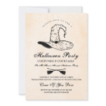 Convite para Festa de Bruxas de Vintage