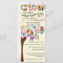Convite para Festa de casamento de Árvore Floral W