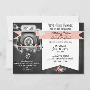 Convite para Festa de casamento de Posto de quadro