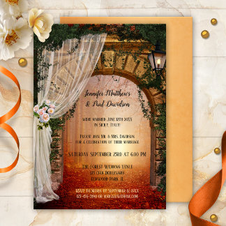 Convite para Festa de casamento de Posto Florestal
