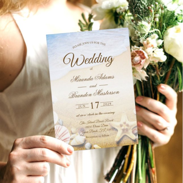 Convite para Festa de casamento de Starfish de pra (Criador carregado)