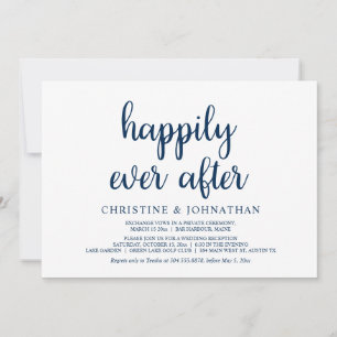 Convite para Festa de Casamento Elopement Felizes