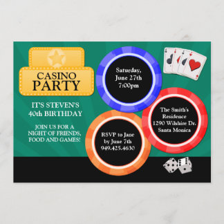 Convite para Festa de Cassino