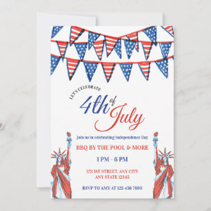 Convite para Festa de Celebração Patriótica do 4 d