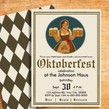 Convite para Festa de Cerveja Alemã de Oktoberfest