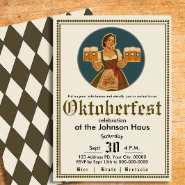 Convite para Festa de Cerveja Alemã de Oktoberfest