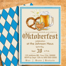 Convite para Festa de Cerveja Alemã do Oktoberfest