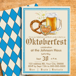 Convite para Festa de Cerveja Alemã do Oktoberfest