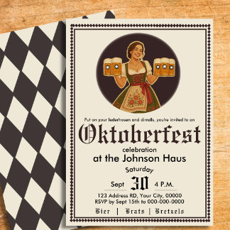 Convite para Festa de Cerveja Alemã Oktoberfest Bá