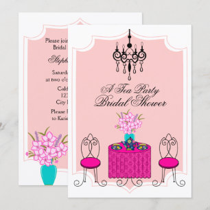 Convite para Festa de Chá Caprichosa