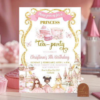Convite para Festa de Chá da Princesa