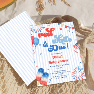Convite para Festa de Chá de Bebê - 4 de Julho