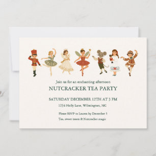 Convite para Festa de Chá de Natal com Ballet Nutc