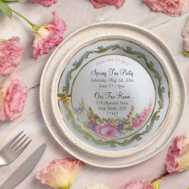 Convite para Festa de Chá em Xícara