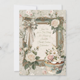 Convite para Festa de Chá Floral First Bloom Sweet