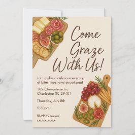 Convite para Festa de Charcuteria Graze With Us